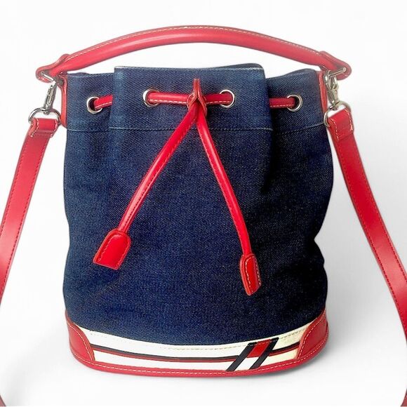 TOMMY HILFIGER Denim Handbag with Removable Crossbody Strap COMES WITH DUST BAG - Picture 17 of 17